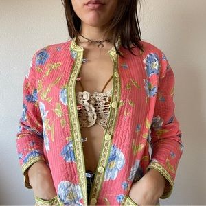 Handmade Reversible Floral Quilt Sweater